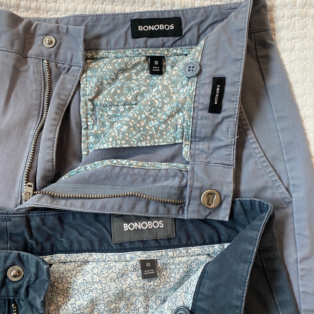 Pair of Bonobos Blue Men Shorts